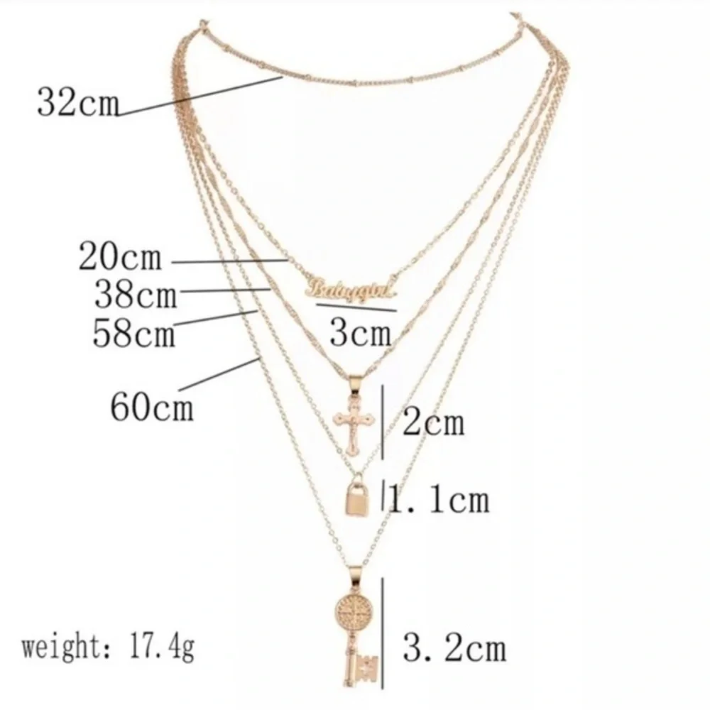 3/$30 💛 Babygirl Multi Layer Pendant Necklace